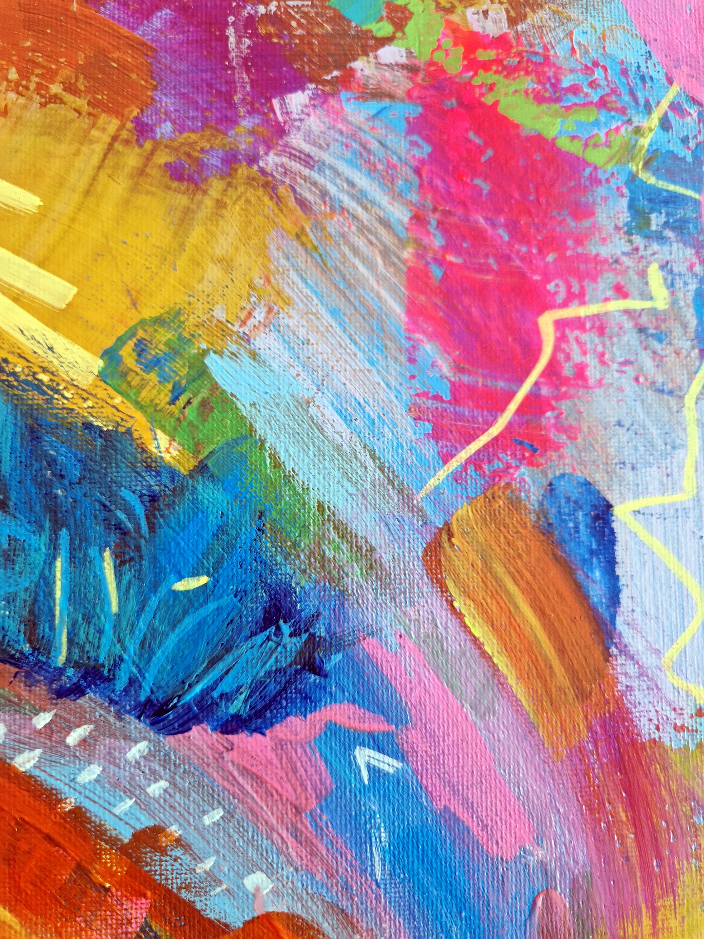 Electric Affair Original Mixed Media Gemälde 60x80cm