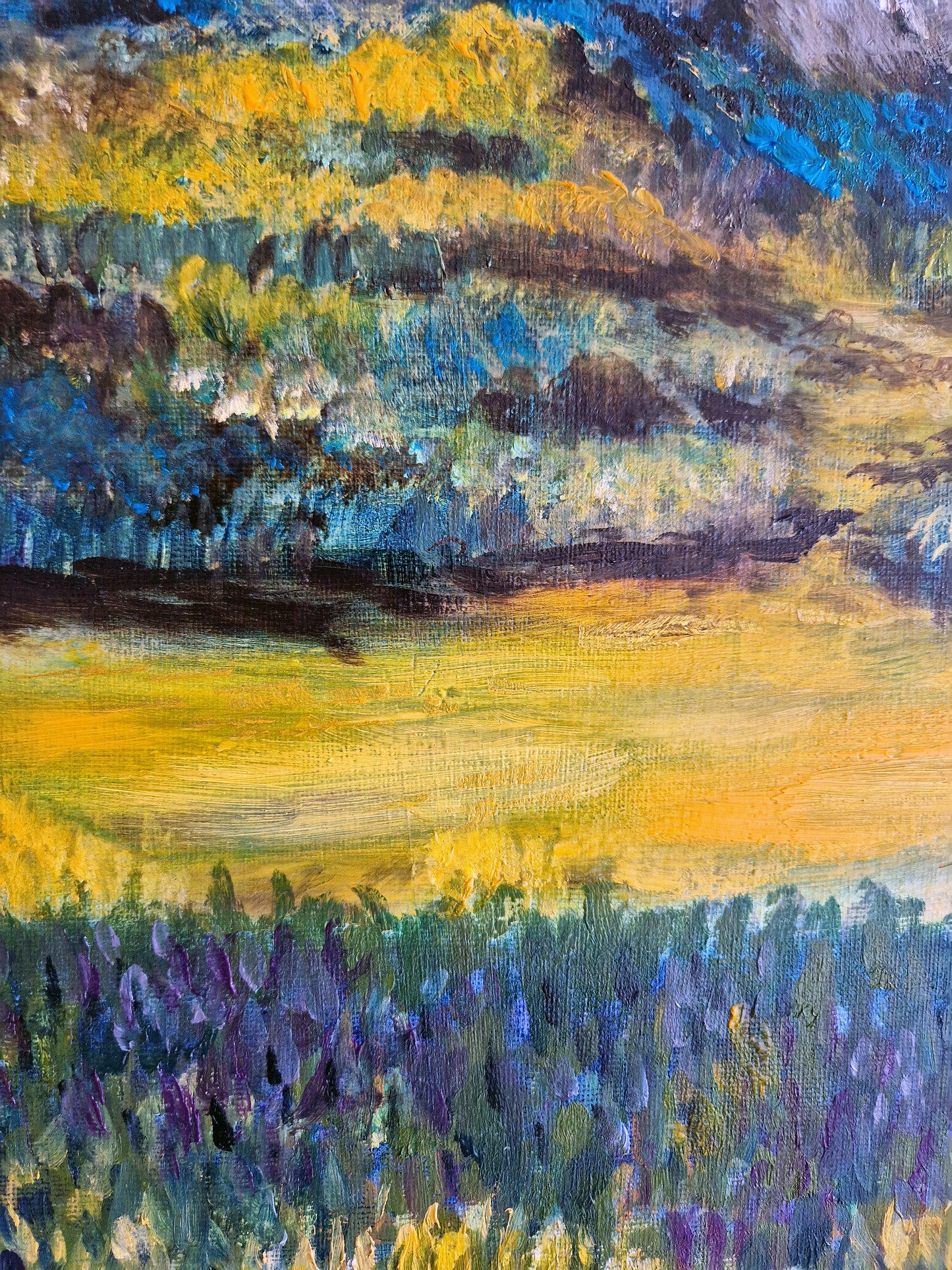 Elektrische Lippen Original Mixed Media Gemälde 60x80cm