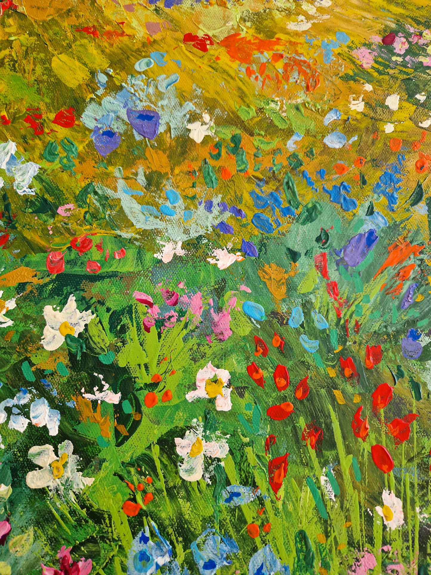 "Meadows Remember Who We Were" Original Acrylic Painting 80x80cm