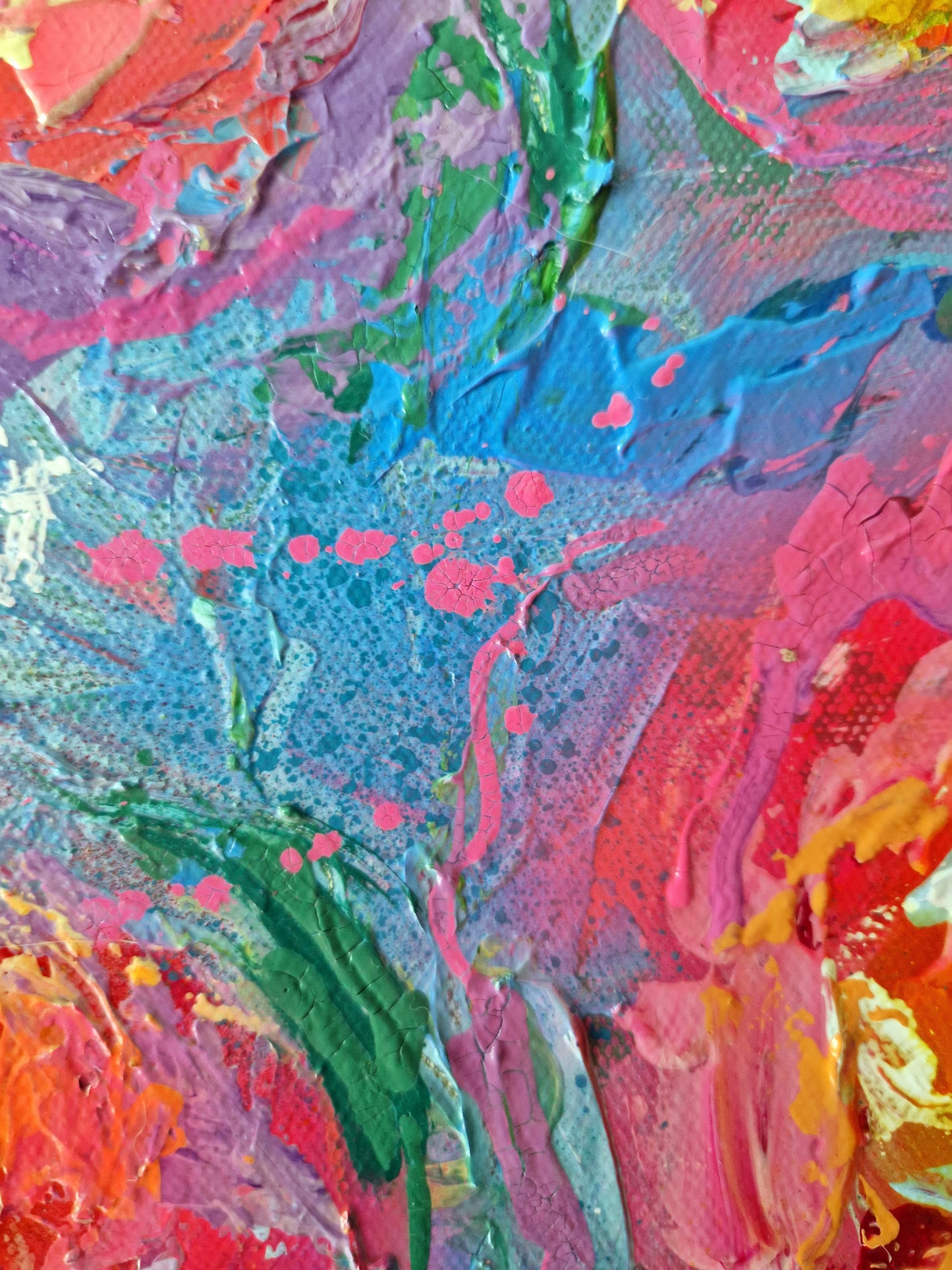 "Zurich Fountain in Spring" Original Acrylic Painting 50x60cm