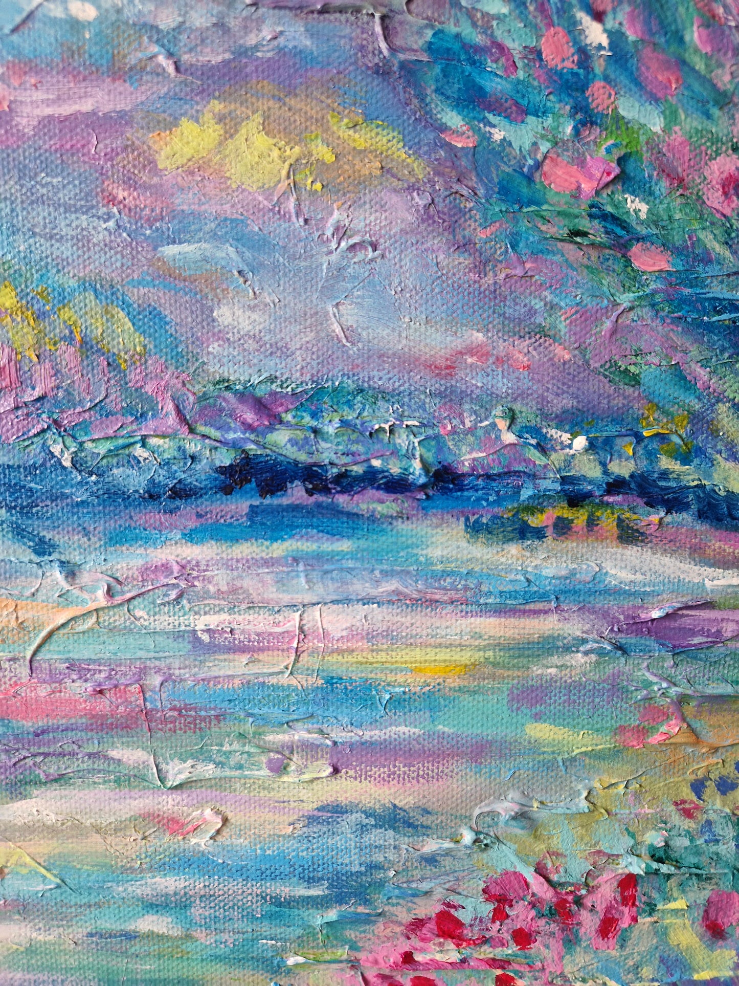 "At the Edge of Memory" Original Mixed Media Painting 30x30cm