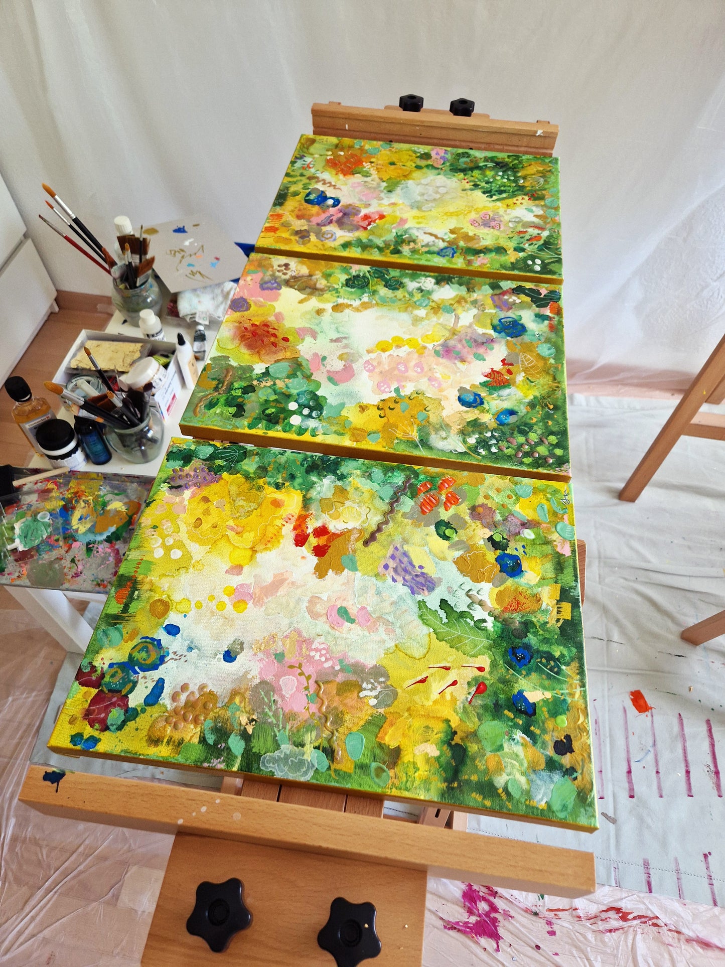 Elektrische Lippen Original Mixed Media Gemälde 60x80cm