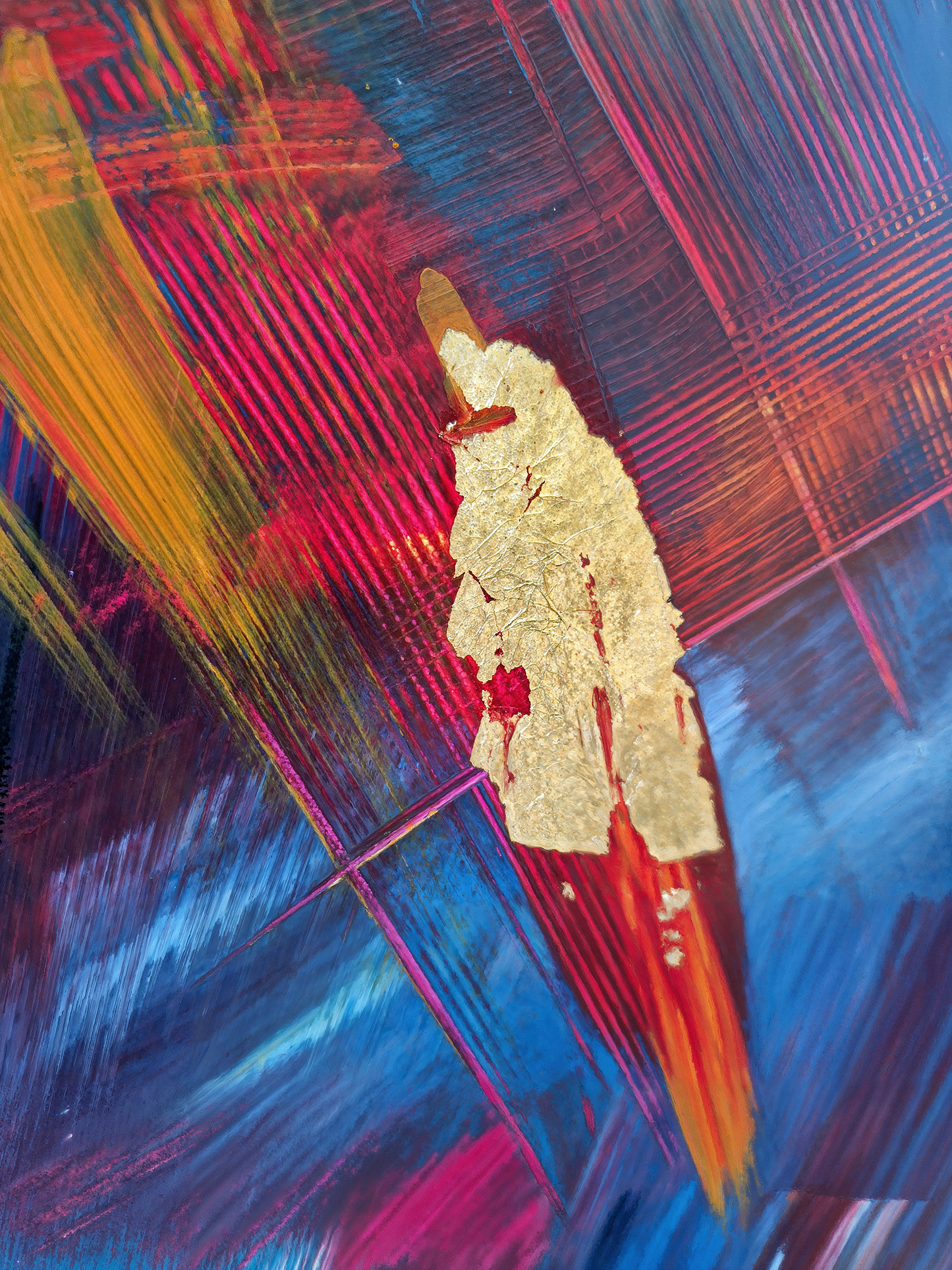 "Cobalt Jungle" Original Acrylic Painting 100x90cm