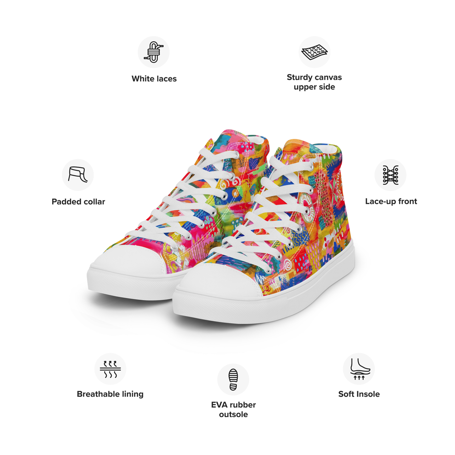 Fun Women’s high top canvas shoes