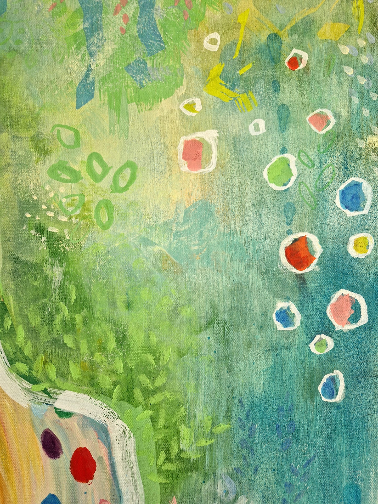 Elektrische Lippen Original Mixed Media Gemälde 60x80cm