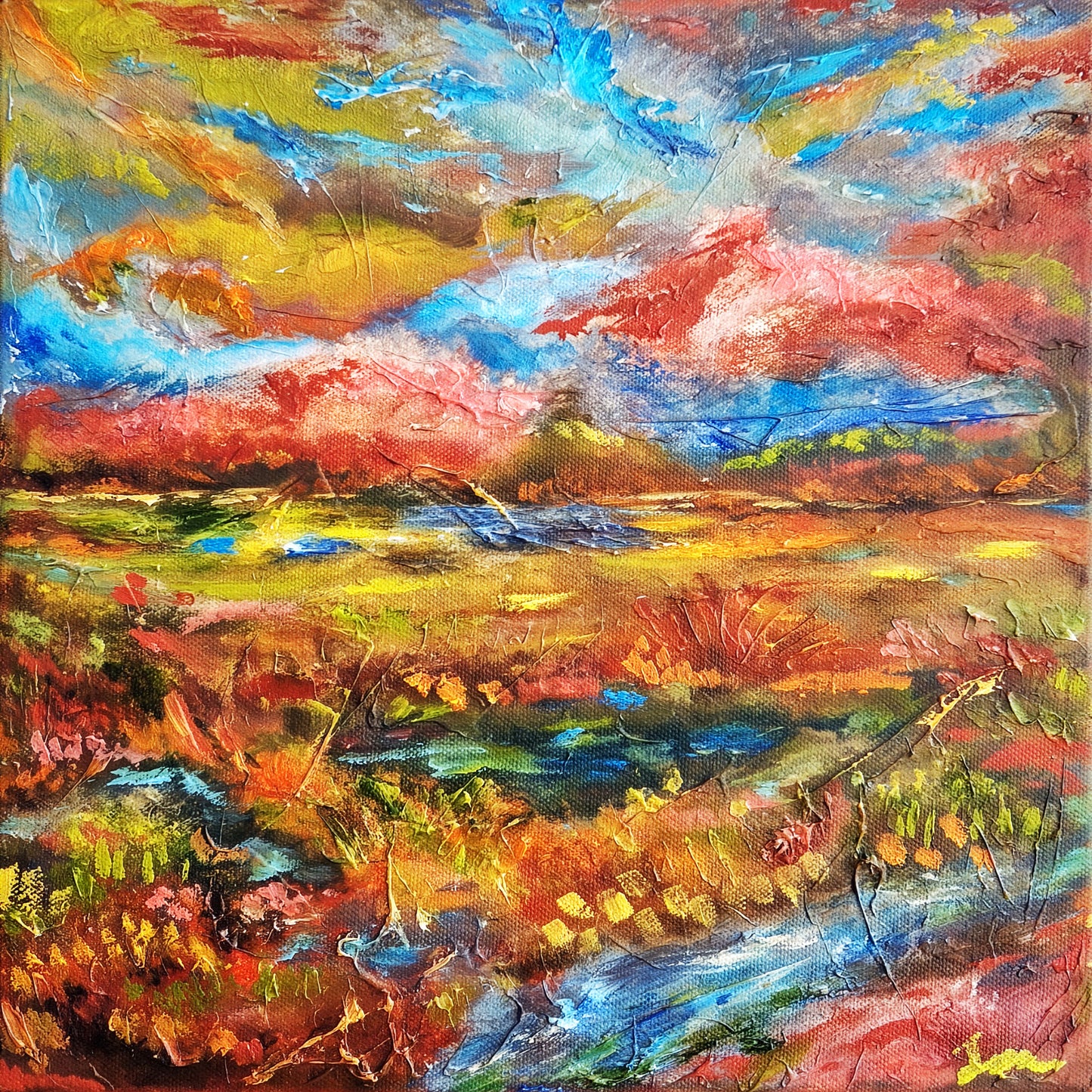 "Becoming" Original Oil Painting 30x30cm