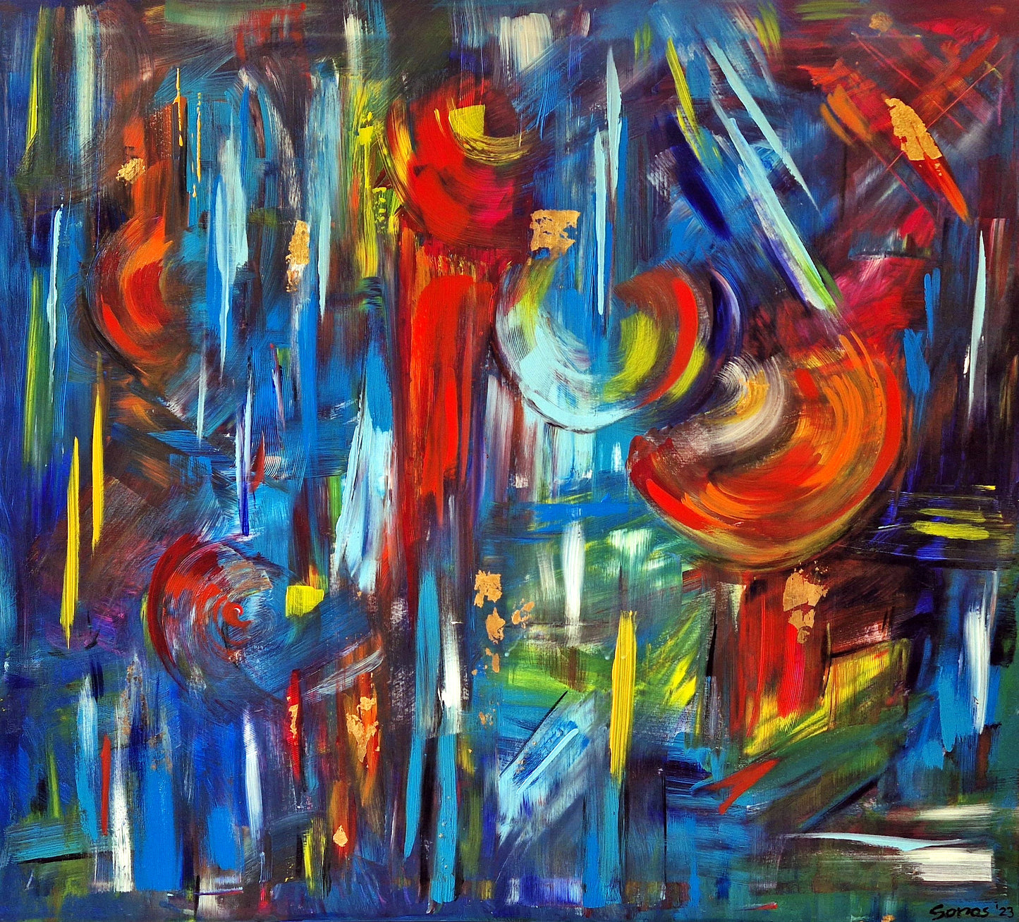 Pulp and Peel Original Mixed Media Gemälde 50x70cm