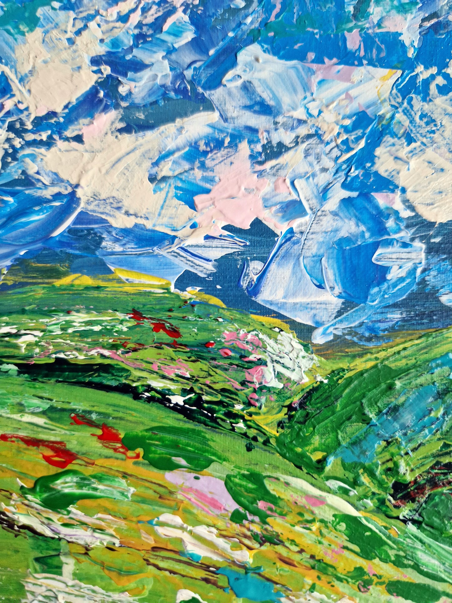 "Spring Unfolding" Original Acrylic Painting 20x20cm