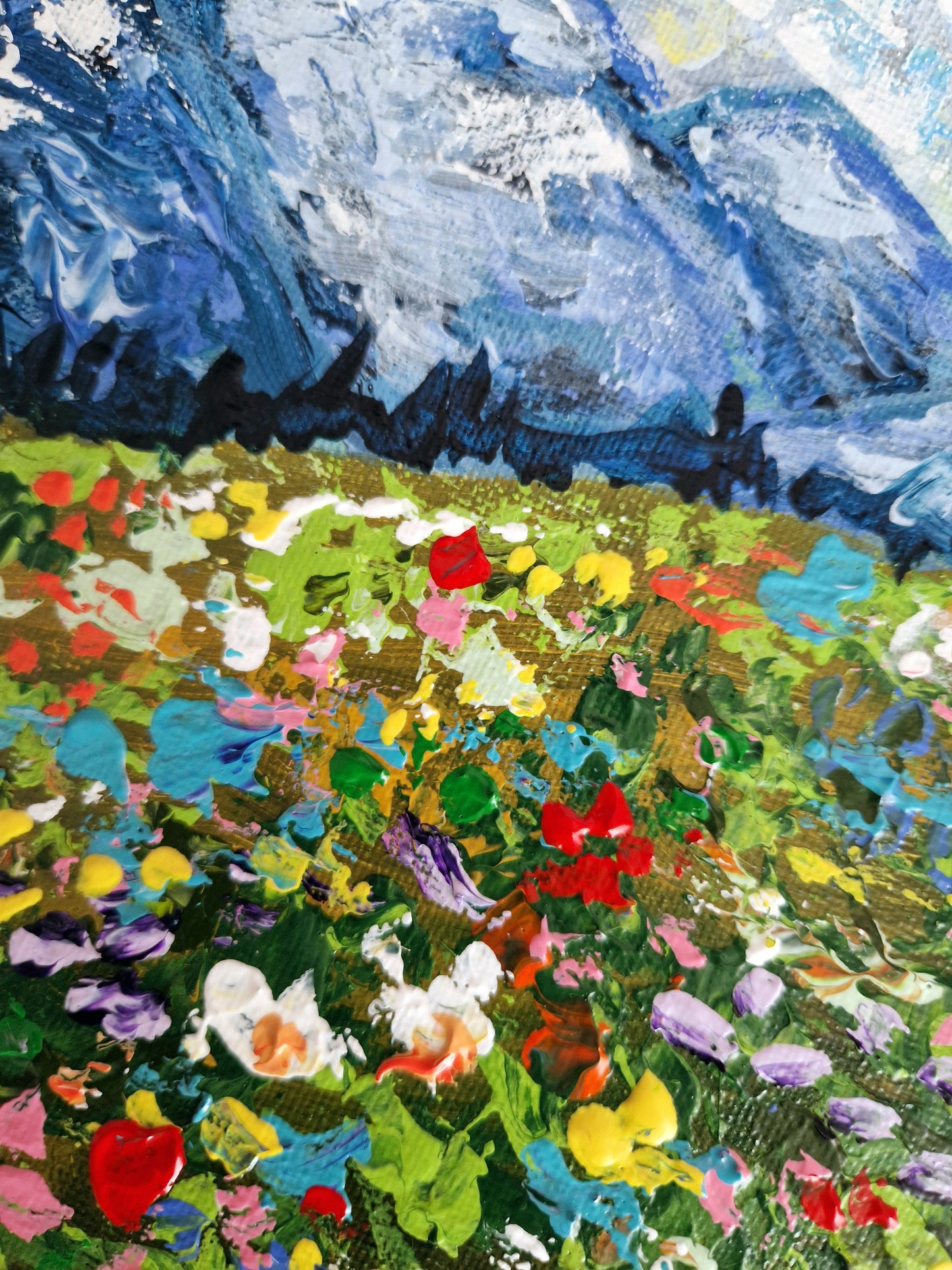 "Bloomrise" Original Acrylic Painting 20x20cm