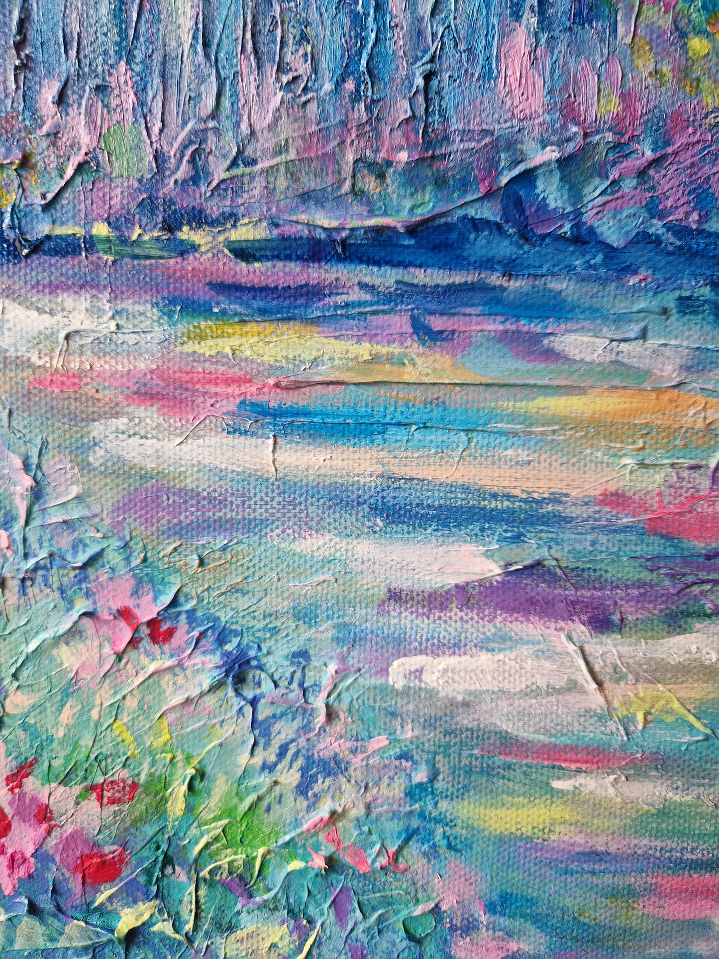 "At the Edge of Memory" Original Mixed Media Painting 30x30cm