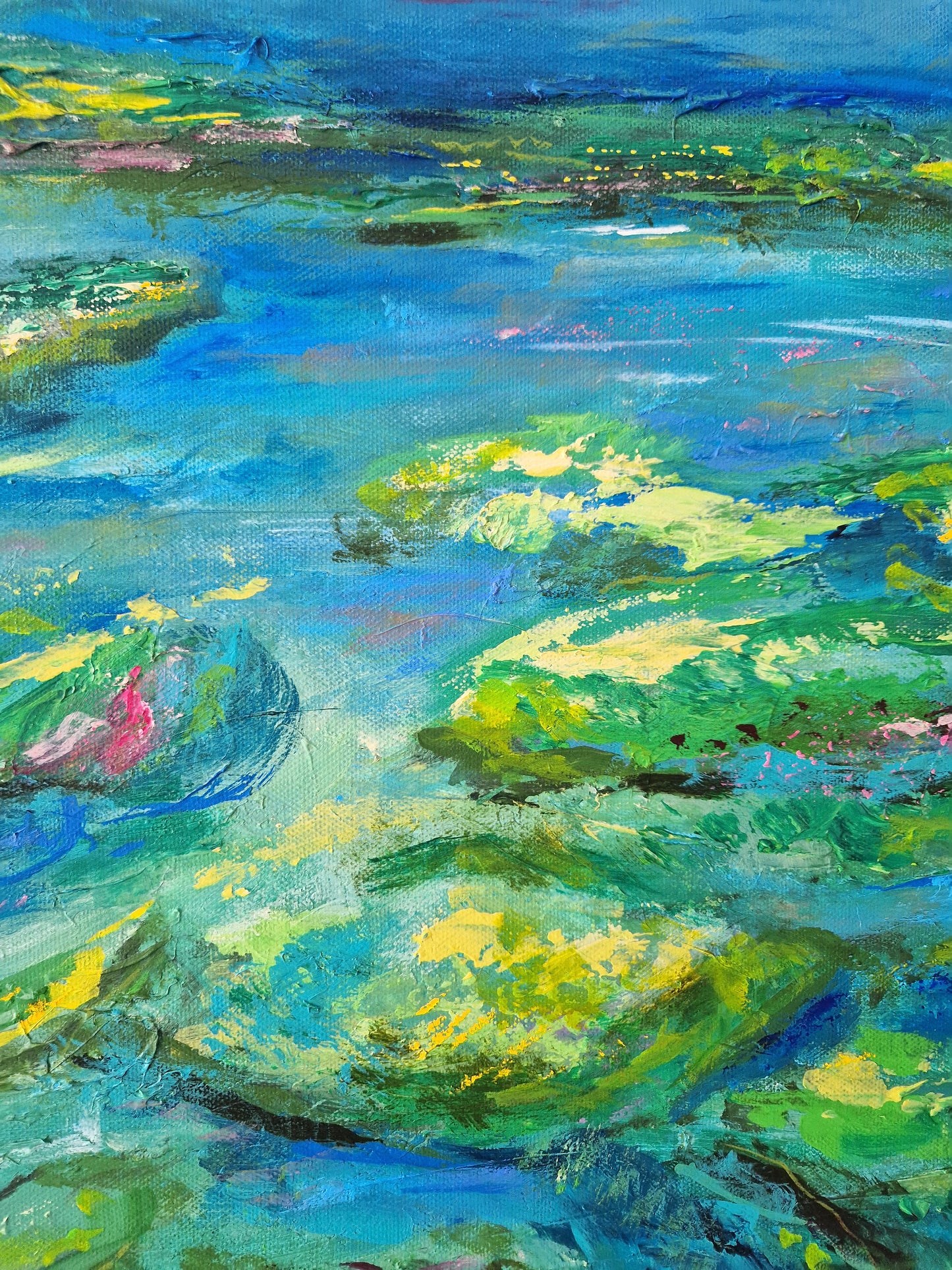 "Love Floated Here Once" Original Mixed Media Painting 60x80cm