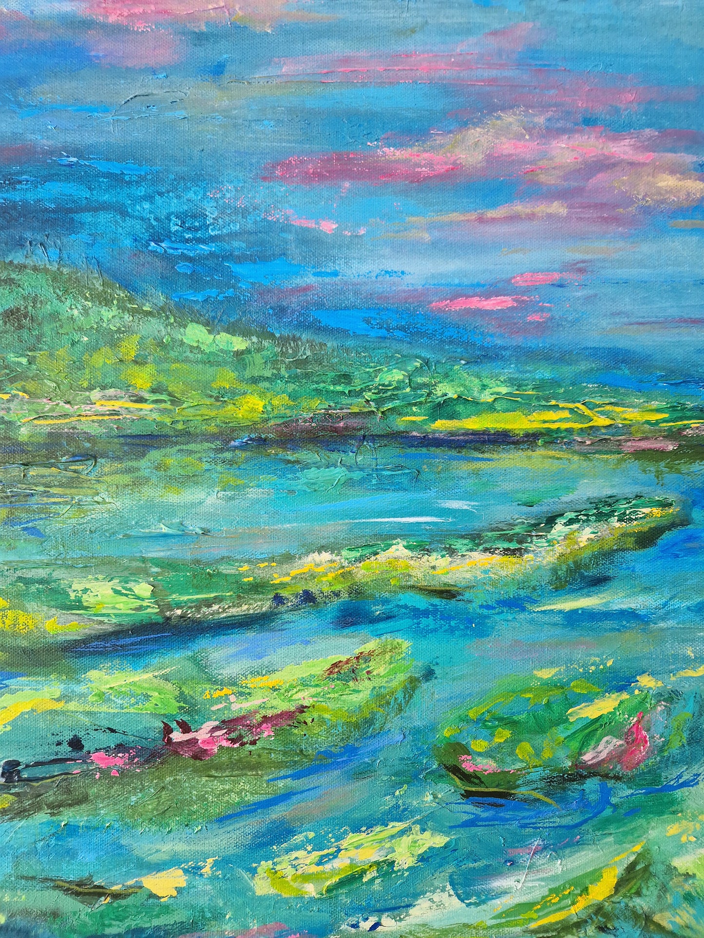 "Love Floated Here Once" Original Mixed Media Painting 60x80cm