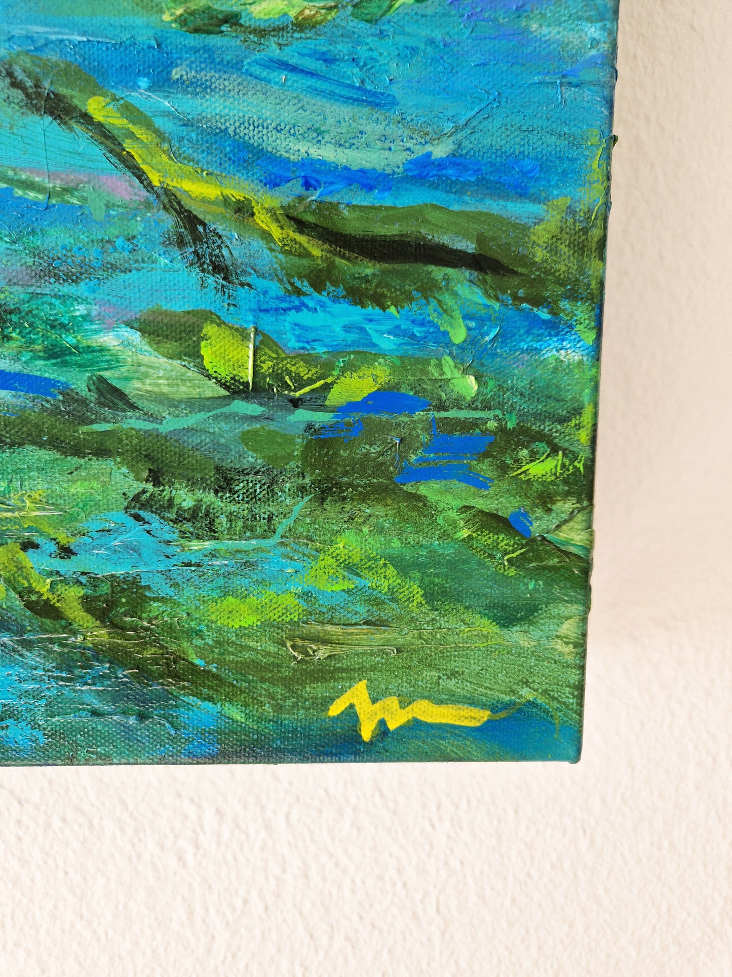 "Love Floated Here Once" Original Mixed Media Painting 60x80cm