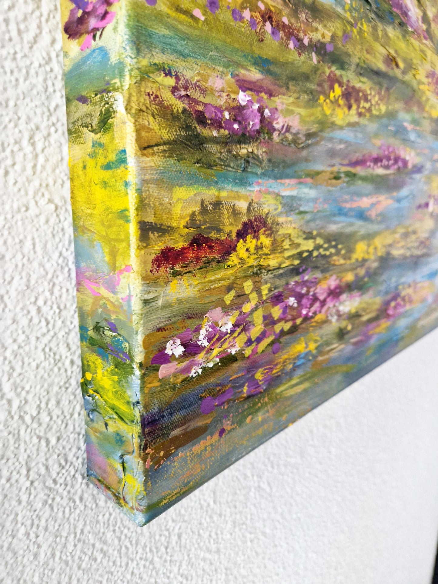 "A Field that Chose Joy" Original Mixed Media Painting 60x60cm