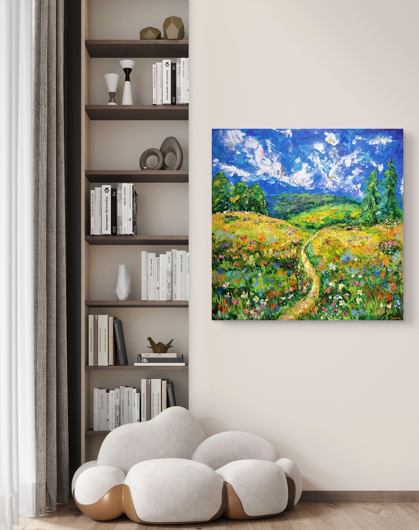 "Meadows Remember Who We Were" Original Acrylic Painting 80x80cm