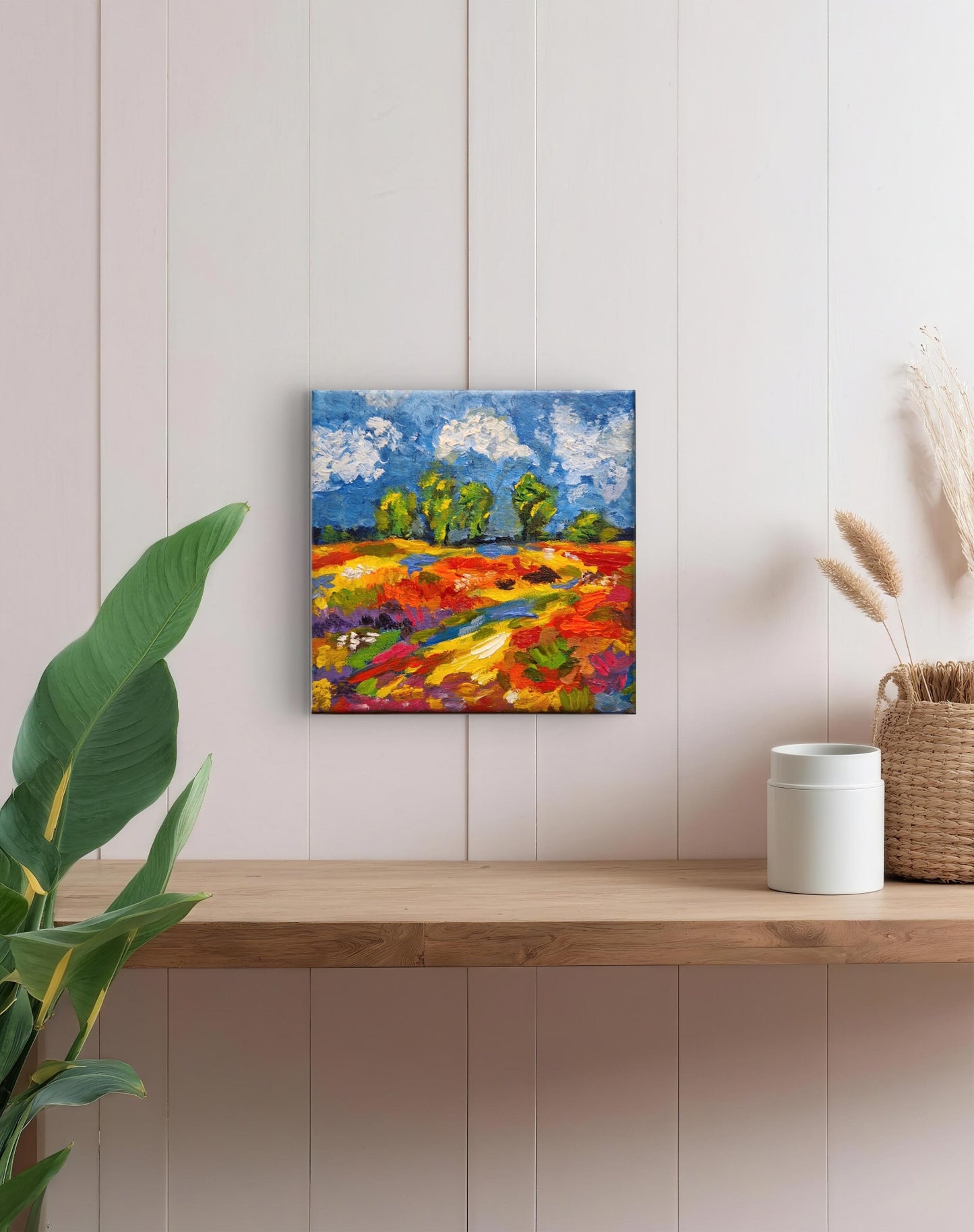 "Luscious Fields" Original Oil Painting 20x20cm