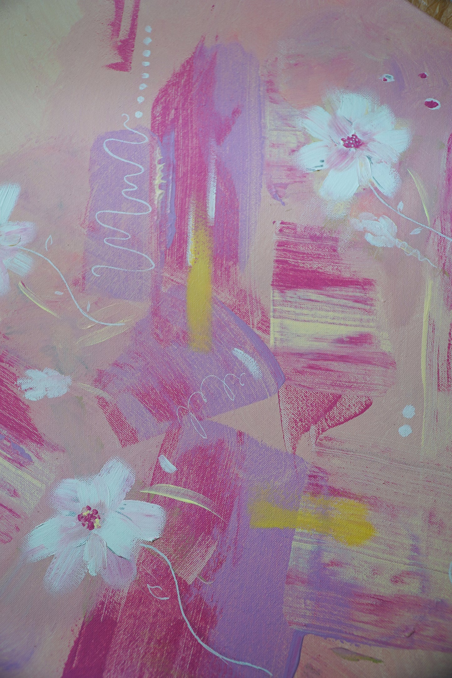 Elektrische Lippen Original Mixed Media Gemälde 60x80cm