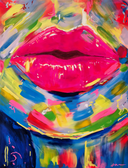 Kunstdruck „Electric Lips“ (Größe in Zoll)