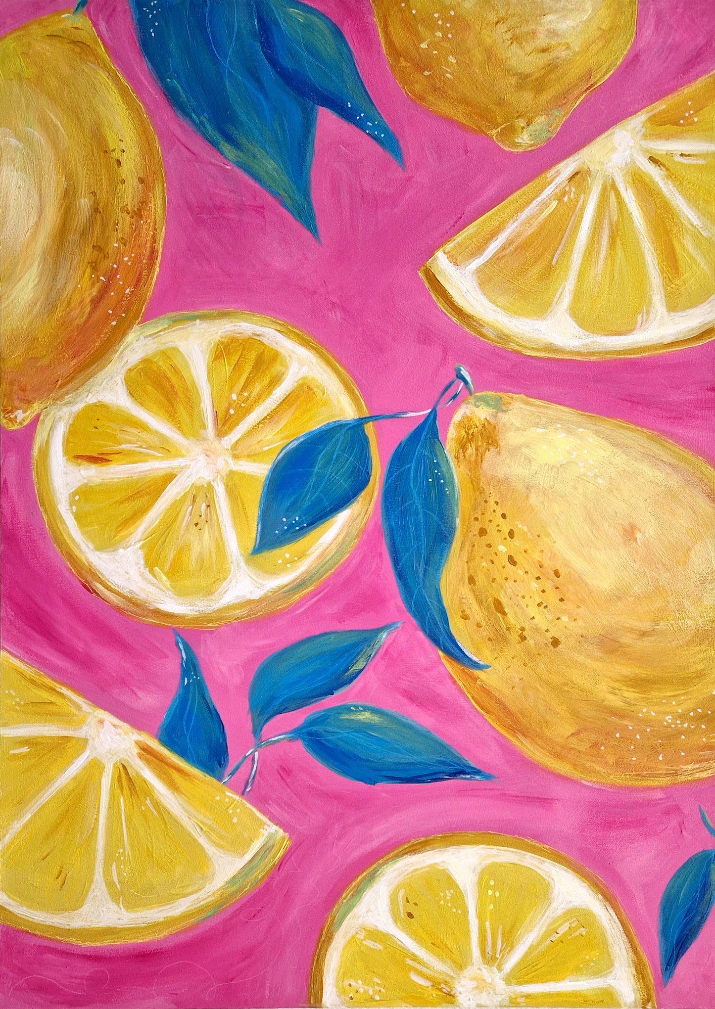 Pulp and Peel Original Mixed Media Gemälde 50x70cm