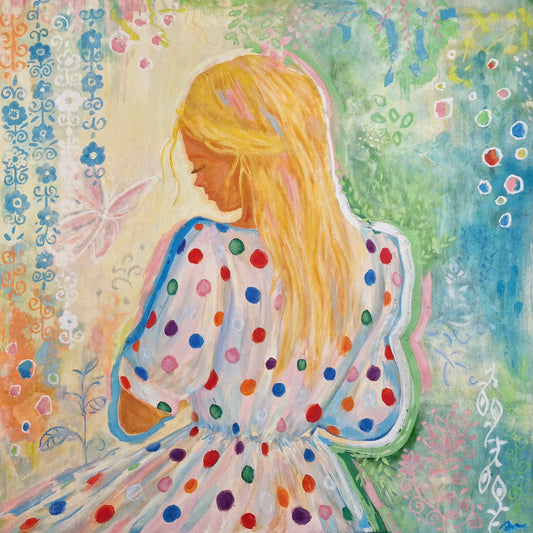 Elektrische Lippen Original Mixed Media Gemälde 60x80cm