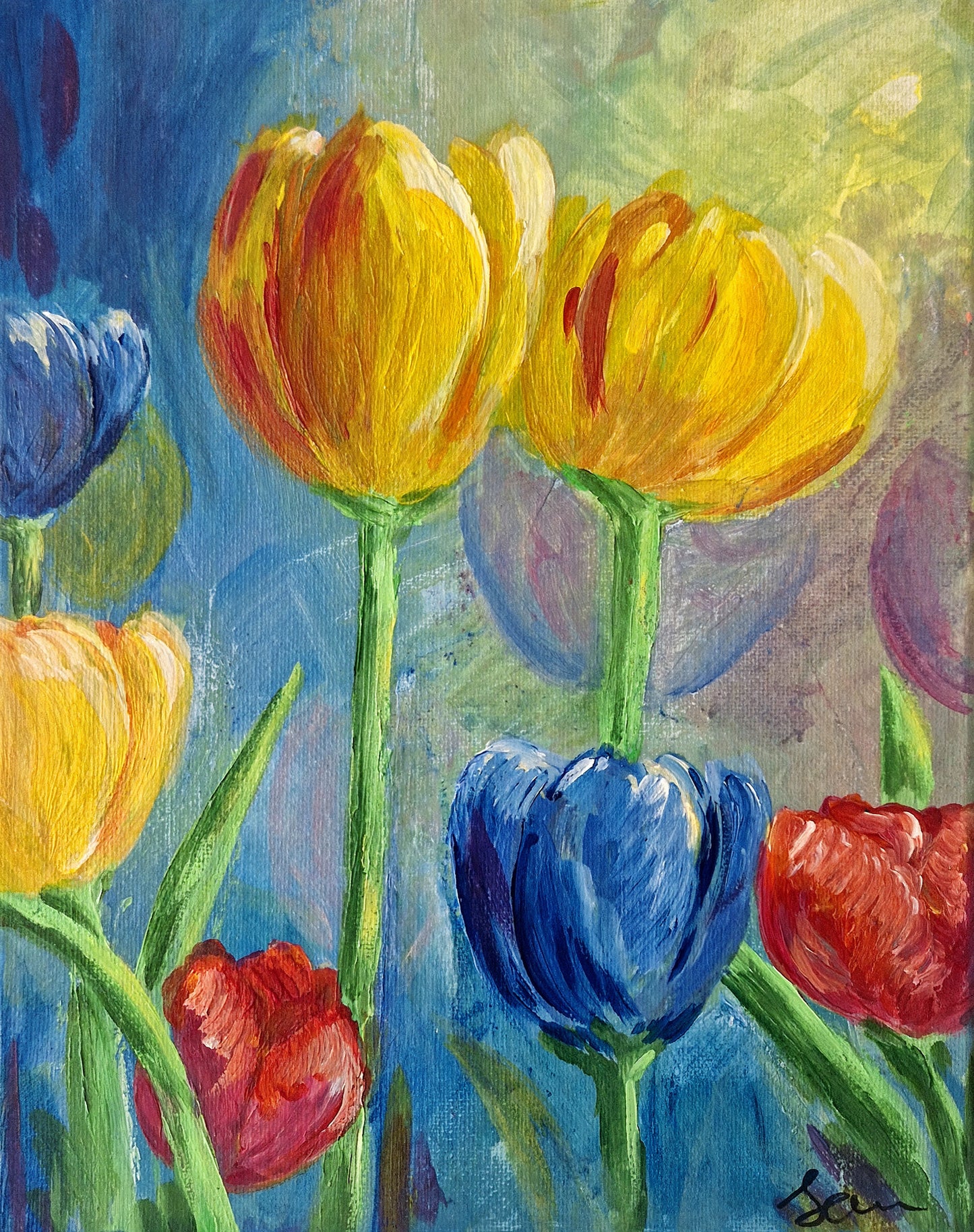 "Color Chorus" Original Acrylic Painting 24cm x 30cm