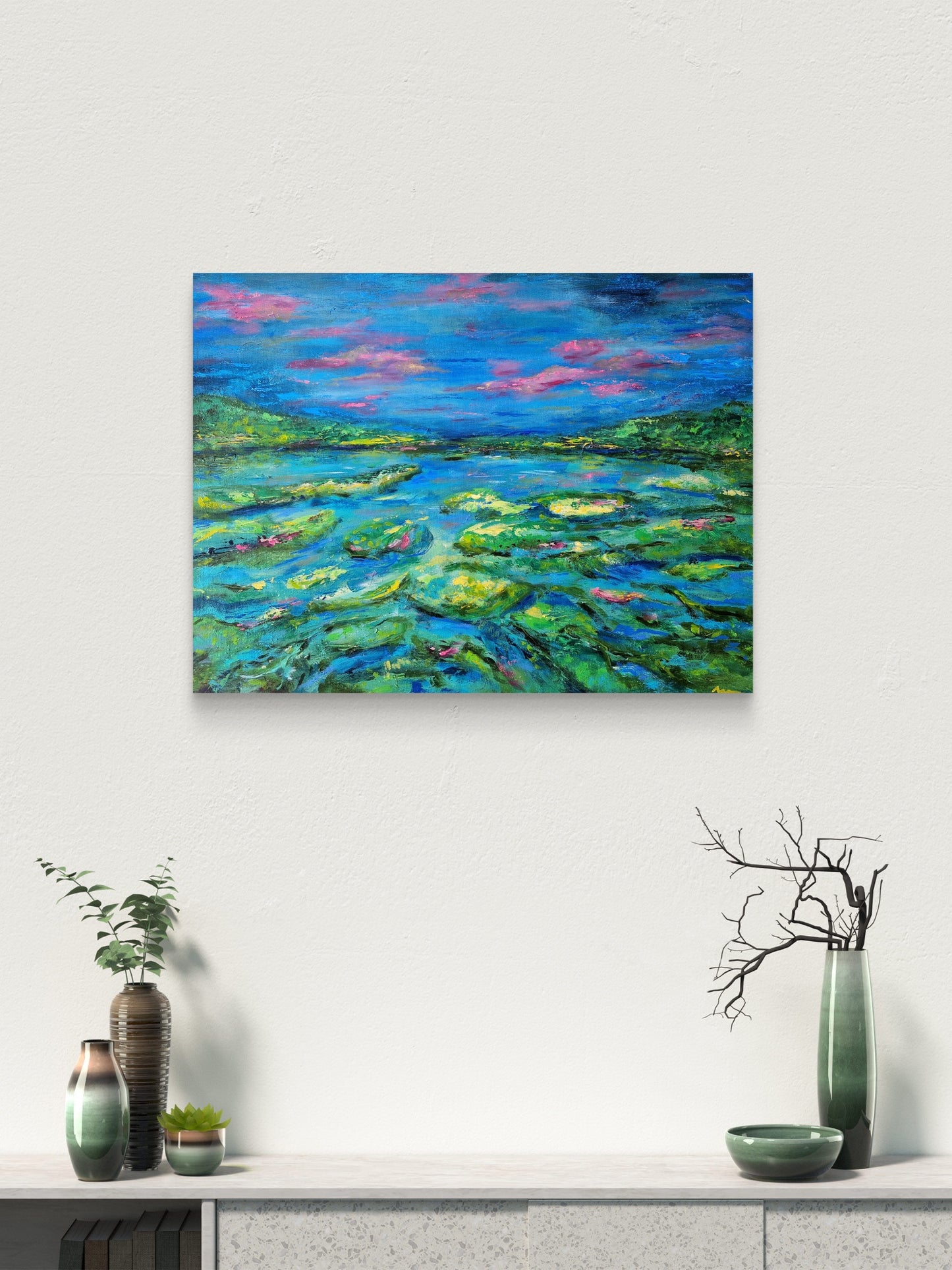 "Love Floated Here Once" Original Mixed Media Painting 60x80cm