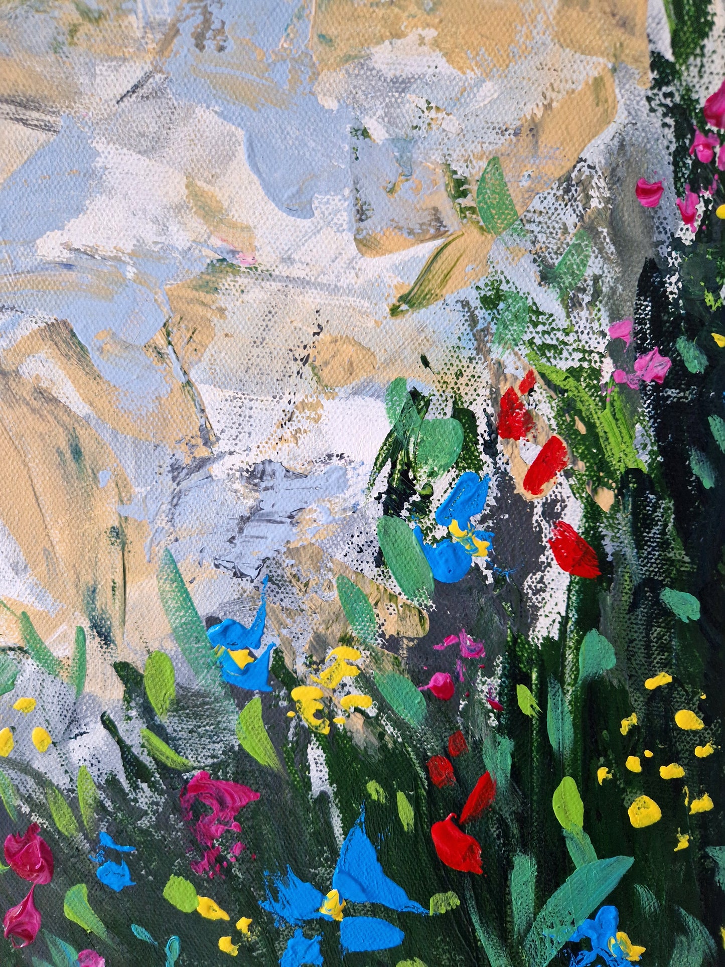 "Full Moon Escape" Original Acrylic Painting 80x80cm