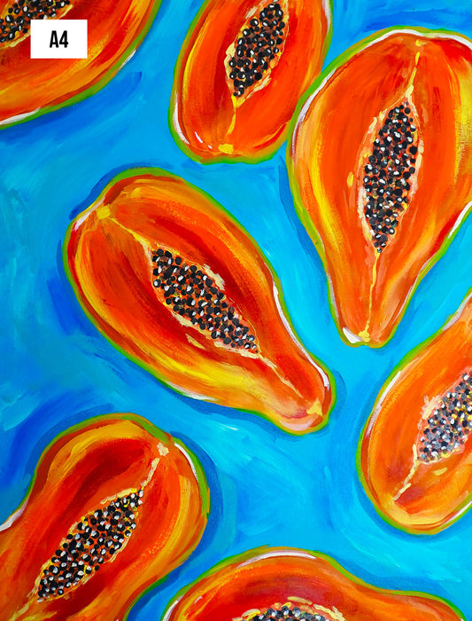 Papaya Split A4 Art Print