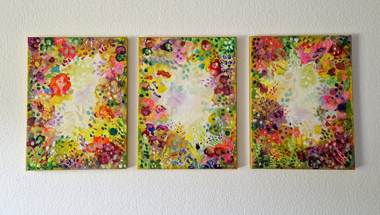 Elektrische Lippen Original Mixed Media Gemälde 60x80cm