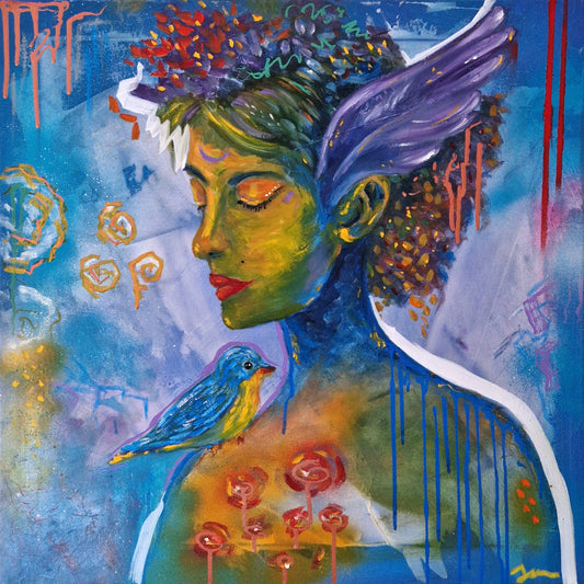 "The Day the Sky Opened" Original Oil Painting 60x60cm